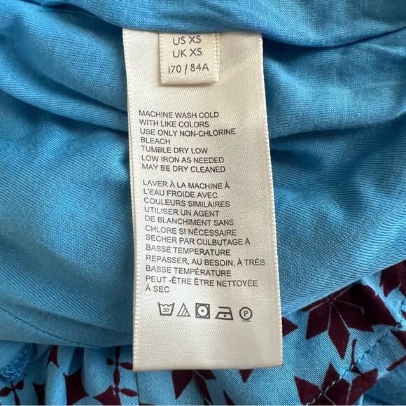 Free People x REVOLVE Women’s Miki Long Sleeve Blue Sea Combo Printed Mini Dress - Picture 10 of 14